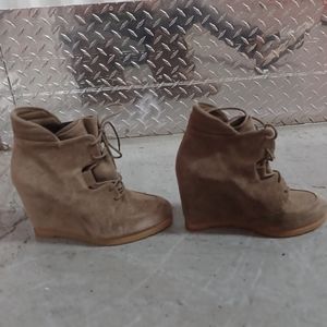 Stuart Weitzman suede booties.